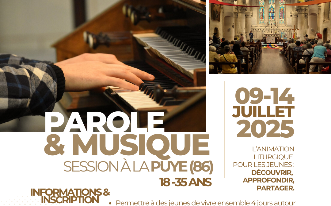 Session d’animation liturgique 18-35 ans – Parole & Musique 2025
