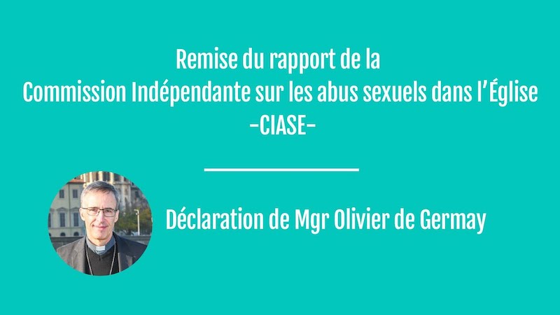 Déclaration de Mgr Olivier de Germay