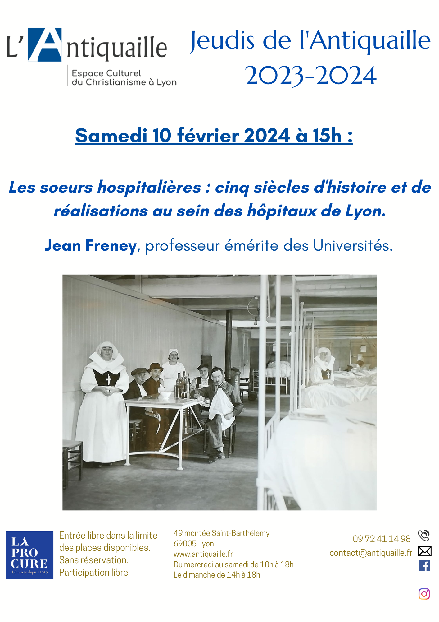 Les sœurs hospitalières : cinq siècles d’histoire et de réalisations au sein des hôpitaux publics de Lyon.