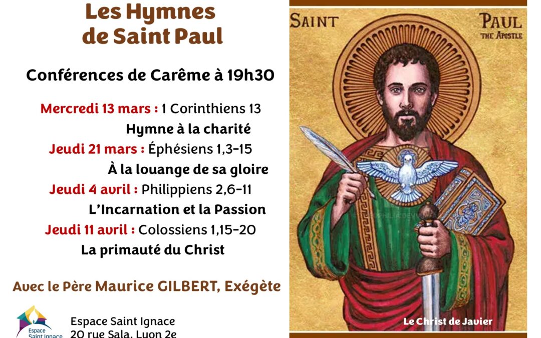 Conférence de Carême : Les hymnes de Saint Paul