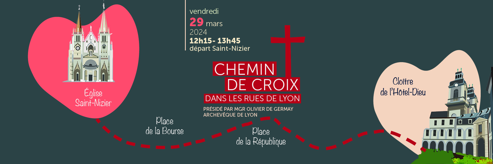 Chemin de croix dans les rues de Lyon