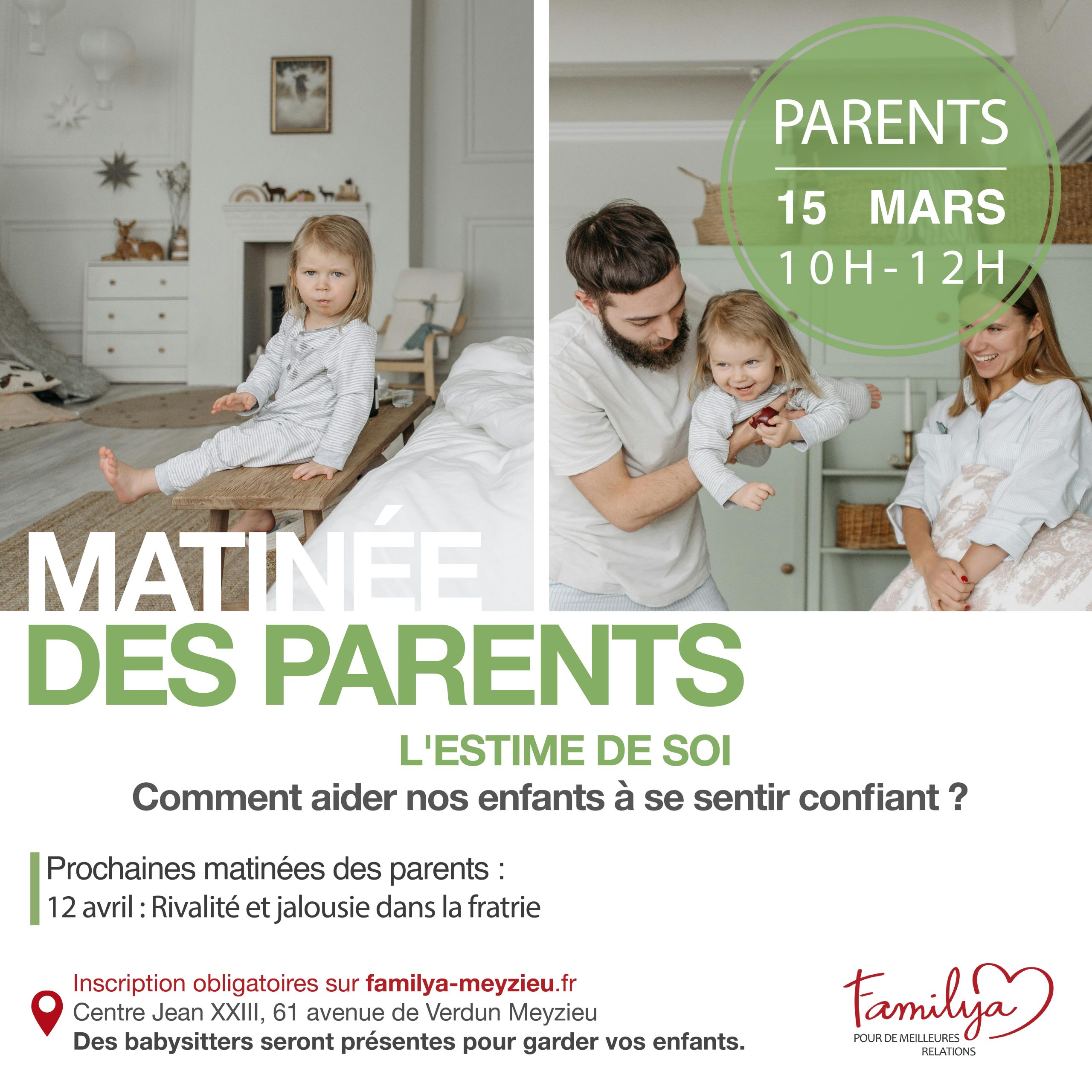 Matinée des parents – Estime de soi de nos enfants