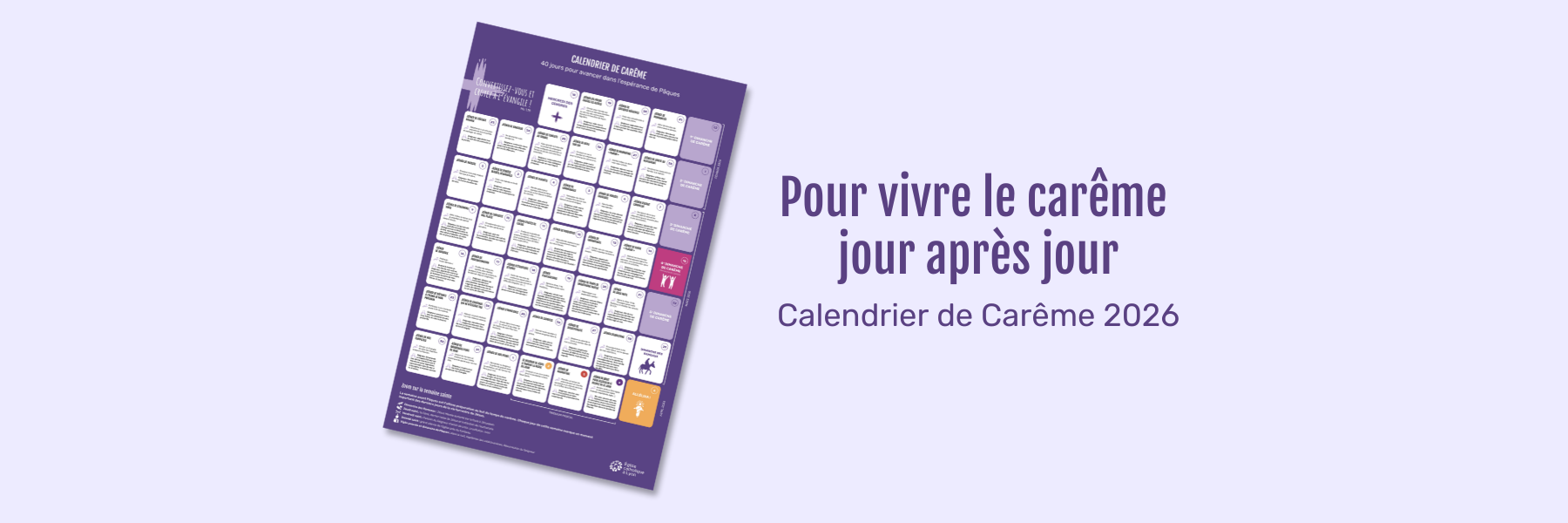 Le Carême 2026 jour après jour