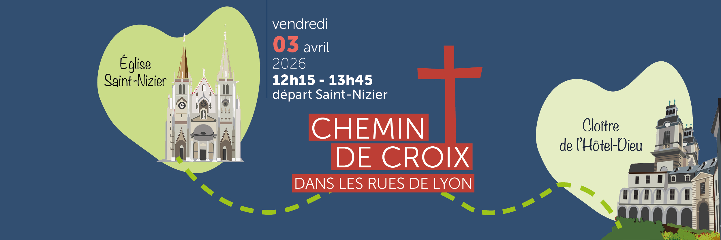 Chemin de croix à travers Lyon