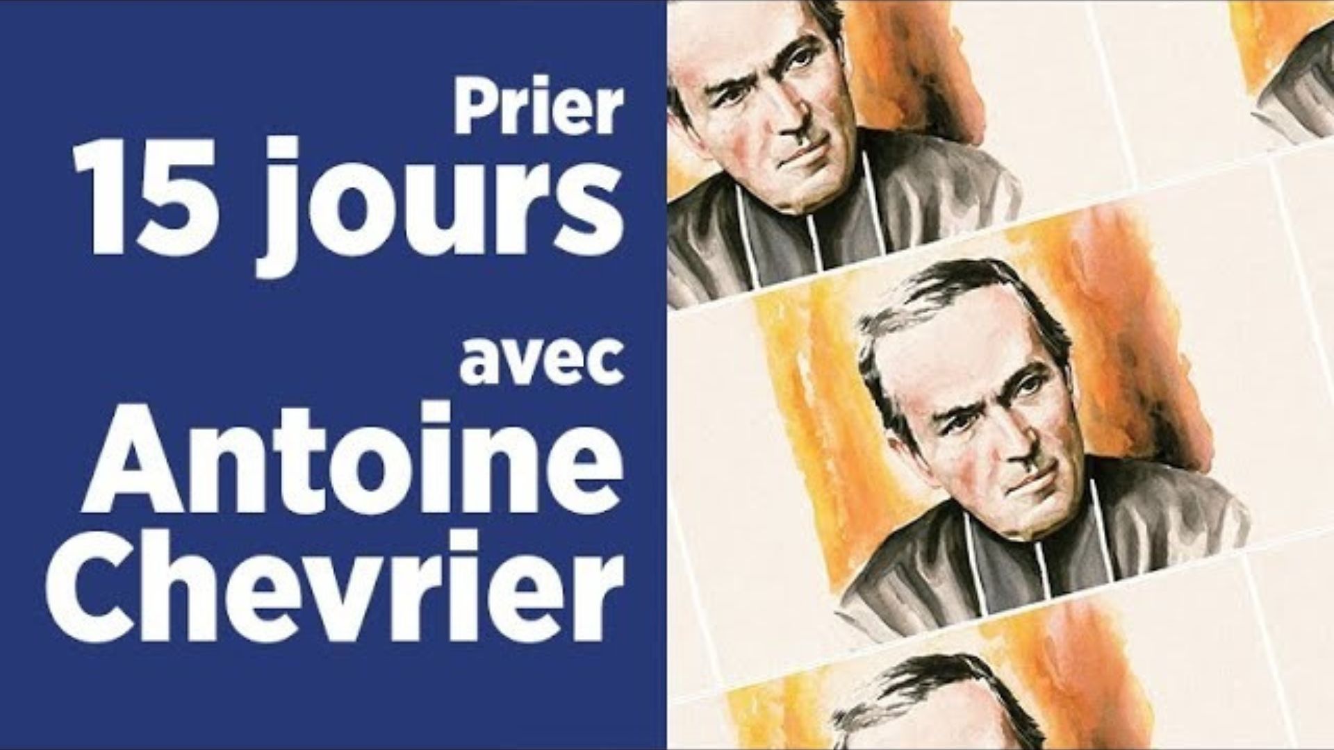 Portrait de Pauline Jaricot sur fond à effet aquarelle